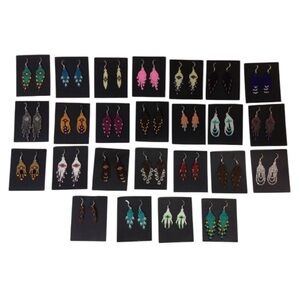 UNBRANDED RESELLER Lot of 25 HANDMADE Beaded Multi-Color EARRINGS #2